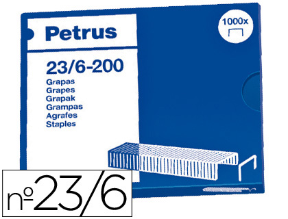 AGRAFES PETRUS - CAIXA 1000. - N. 23/6-COBREADO