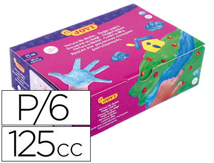 PINTURA A DEDOS JOVI 125 ML 6 CORES SORTIDAS