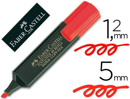 MARCADOR FABER FLUORESCENTE 48-21 VERMELHO