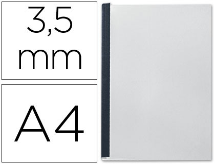 CAPA DE ENCADERNACAO LEITZ TRANSPARENTE FLEXIVEL LOMBADA AA 3,5 MM PRETA CAPACIDADE DE 10 A 35 FOLHAS
