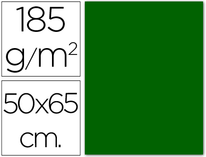 CARTOLINA GUARRO 50X65 CM 185 GR VERDE BILHAR