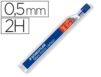 MINAS STAEDTLER MARS MICRO GRAFITE 0,5 MM 2H TUBO COM 12 UNIDADES