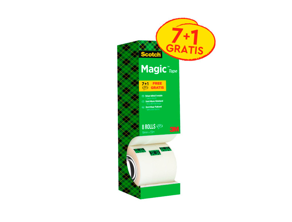 FITA ADESIVA SCOTCH MAGIC 33X19 MM PACK DE 8 UNIDADES