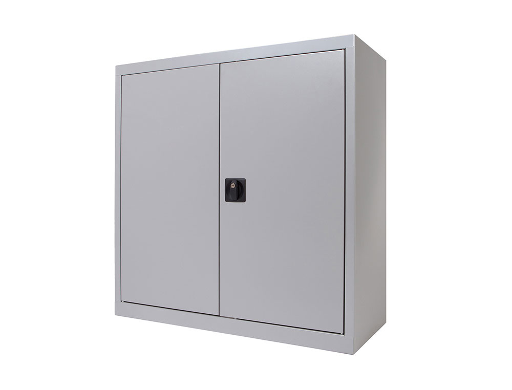 ARMARIO METALICO ROCADA DOIS PORTAS INCLUI UMA PRATELEIRA 90X70X45 CM ACABAMENTO AC00 CINZA/CINZA