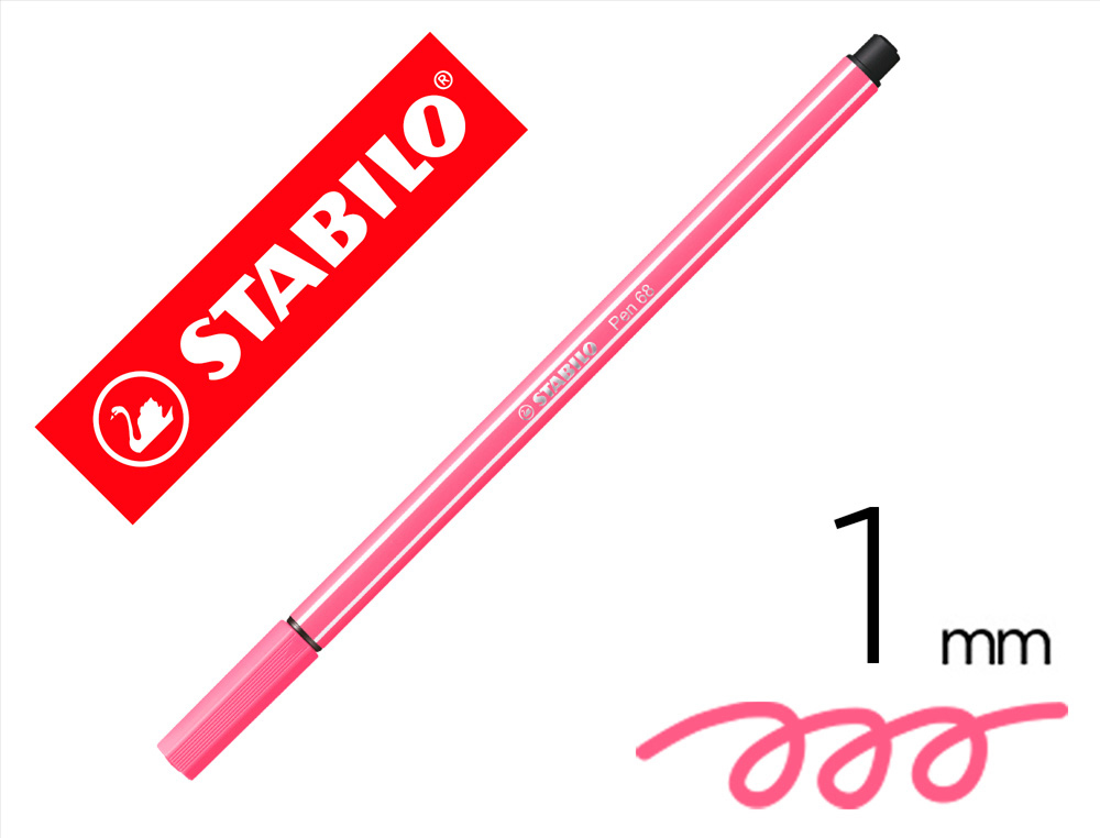 MARCADOR STABILO AGUARELAVEL PEN 68 PELE ESCURO 1 MM
