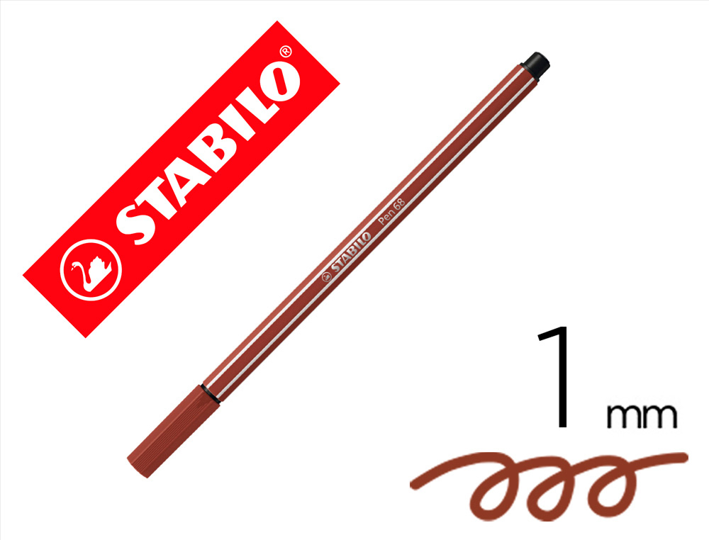 MARCADOR STABILO AGUARELAVEL PEN 68 SIENA TOSTADO 1 MM