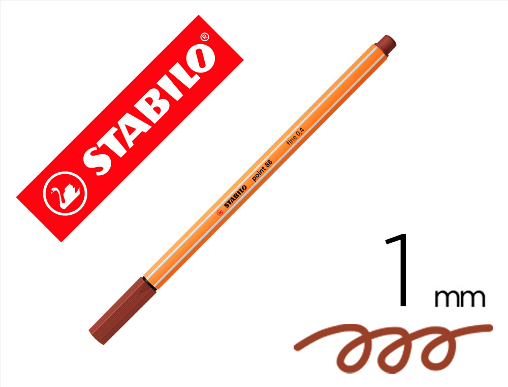 MARCADOR STABILO PONTA DE FIBRA POINT 88 SIENA TOSTADO 0,4 MM
