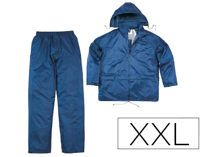 CONJUNTO DE CHUVA DELTAPLUS 400 POLIESTER/PVC AZUL MARINHO TAMANHO XXL