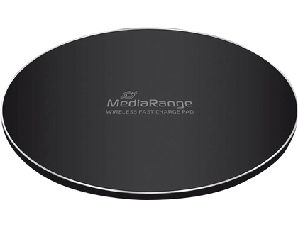 CARREGADOR SEM FIOS MEDIARANGE PARA SMARTPHONES COMPATIVEL COM CARGA RAPIDA QI COR PRETA