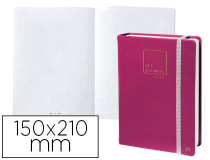 CADERNO QUO VADIS LIFE JOURNAL INFINITE DOTS PONTOS 15X21 CM 224 FOLHAS CAPA CIRUELA