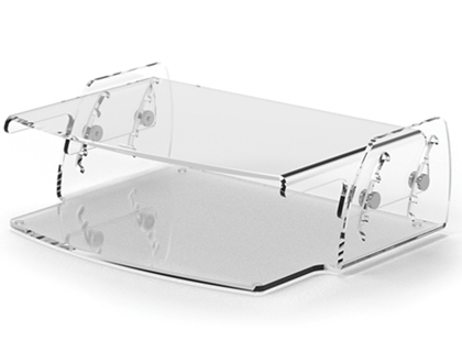 SUPORTE FELLOWES PARA MONITOR CLARITY AJUSTAVEL 5 POSICOES TRANSPARENTE 70X256X320 MM ATE 15 KG
