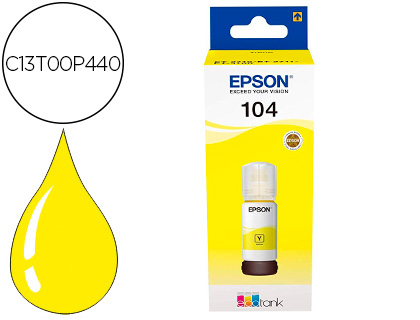 TINTA EPSON ECOTANK 104 ET-2710 / 2711 / 2712 / 2720 / 2726 / 4700 AMARELO 7500 PAGINAS