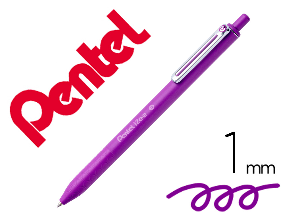 ESFEROGRAFICA PENTEL IZEE PONTA DE 1,0MM RETRATIL COR VIOLETA
