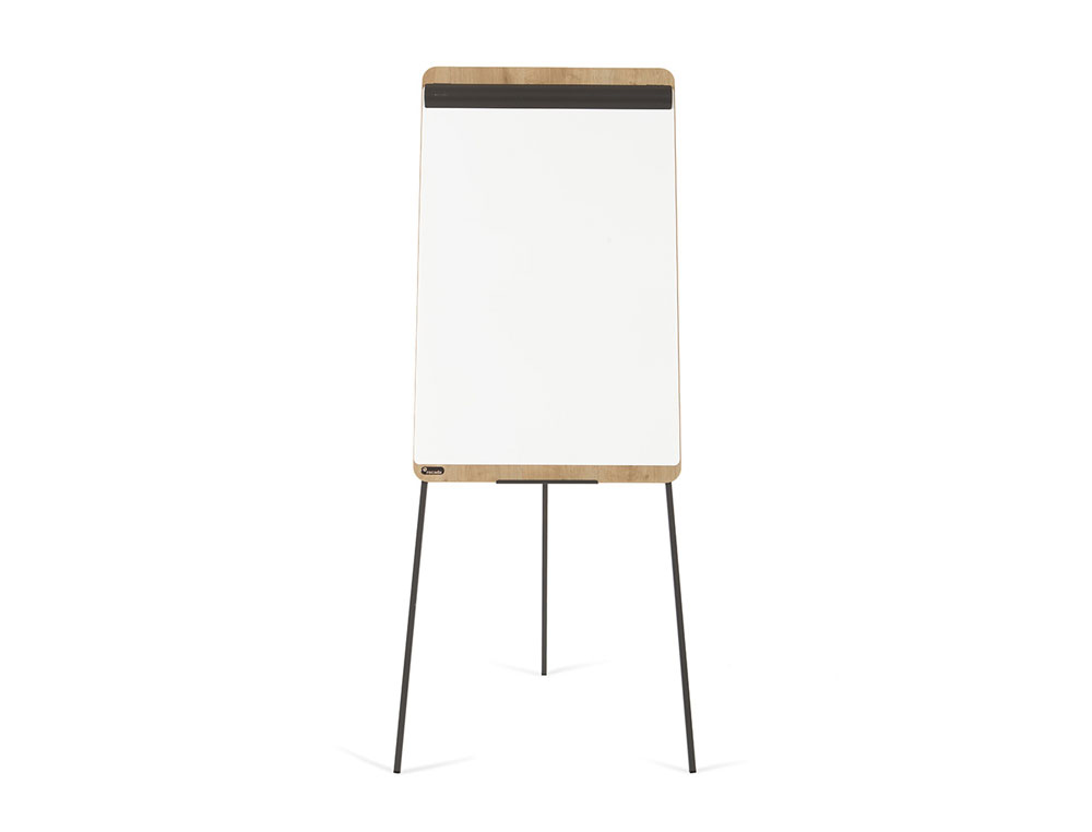 QUADRO BRANCO ROCADA COM TRIPE LACADO MAGNETICO BRACO EXTENSIVEL TABULEIRO COR CARVALHO 69X99 CM ALTURA