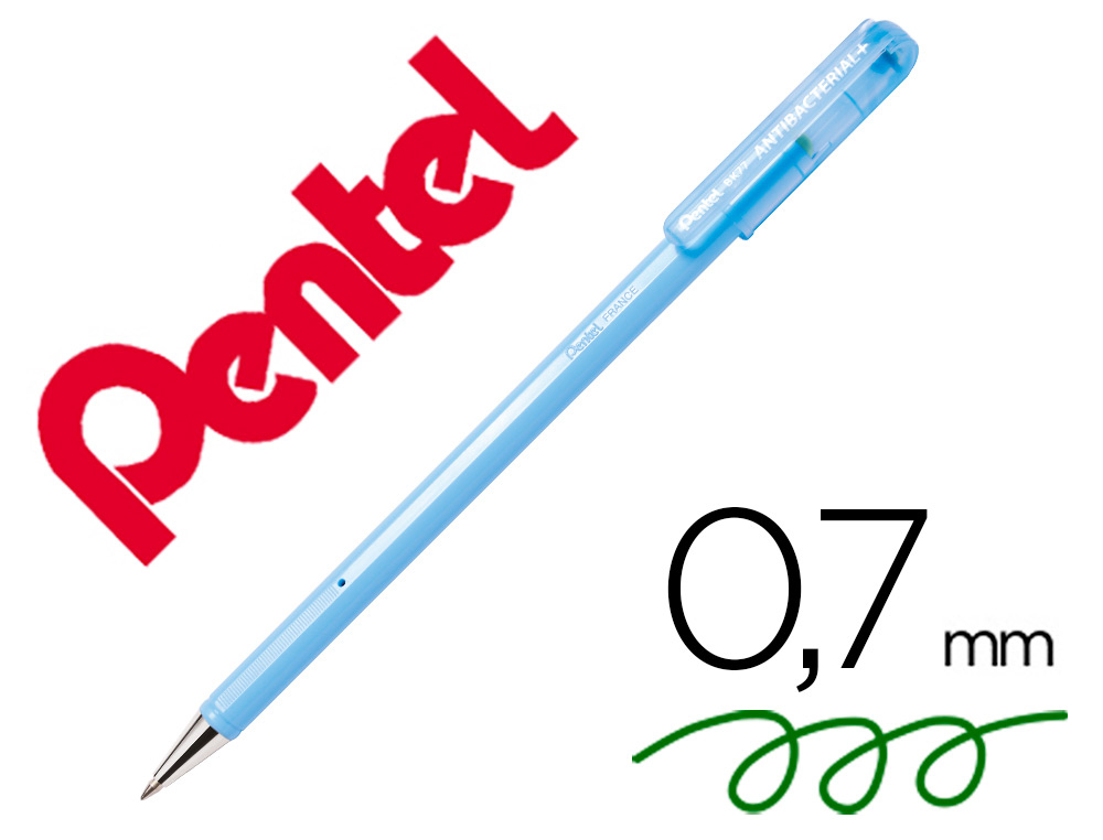 ESFEROGRAFICA PENTEL BK77 ANTIBACTERIAL VERDE