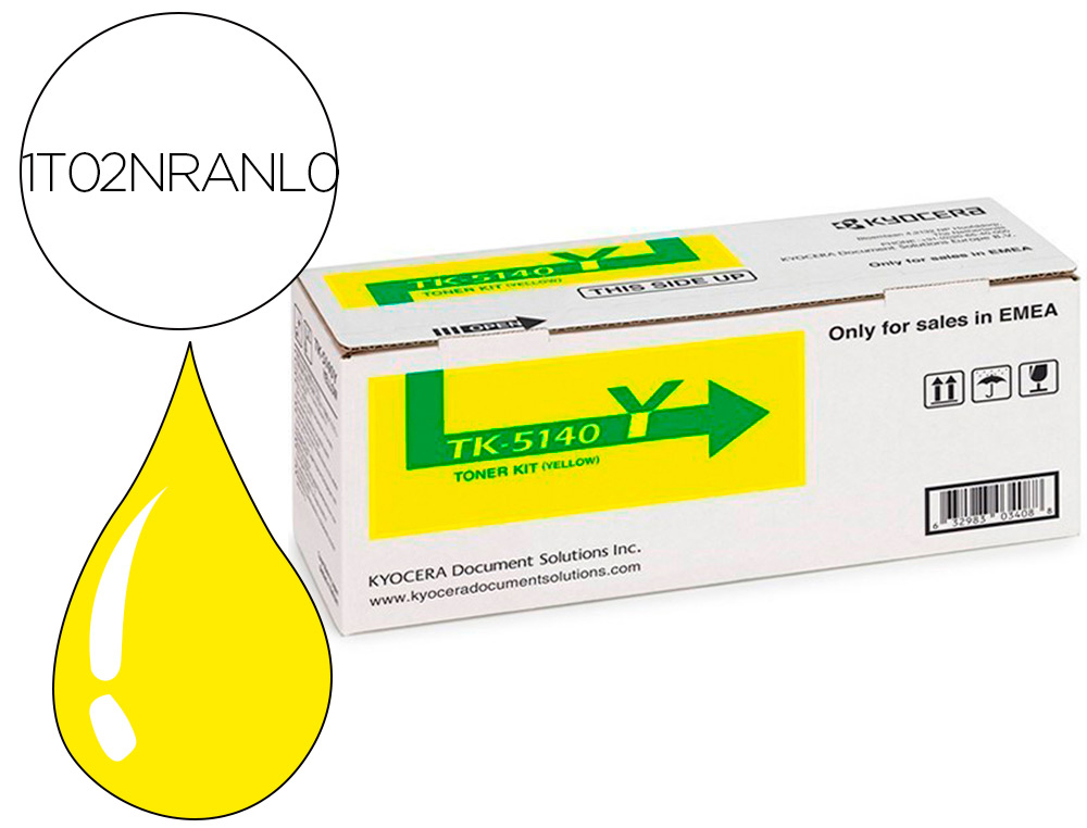 TONER TK-5140Y KYOCERA ECOSYS M6530CDN, M6530CDN/KL3, P6130CDN, P6130CDN/KL3 AMARELO TK5140