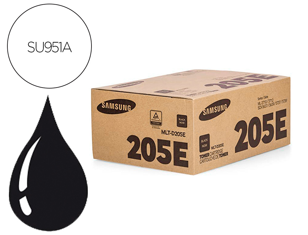 TONER HP SAMSUNG LASER ML3710 PRETO 10.000 PAGINAS MLTD205E/ELS