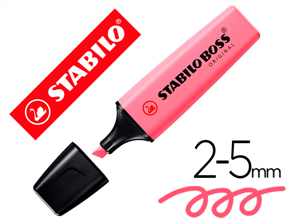 MARCADOR FLUORESCENTE STABILO BOSS 70 PASTEL FUCSIA GELADO