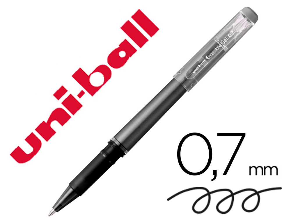MARCADOR UNI-BALL ROLLER UF-222 TINTA GEL APAGAVEL 0,7 MM PRETO