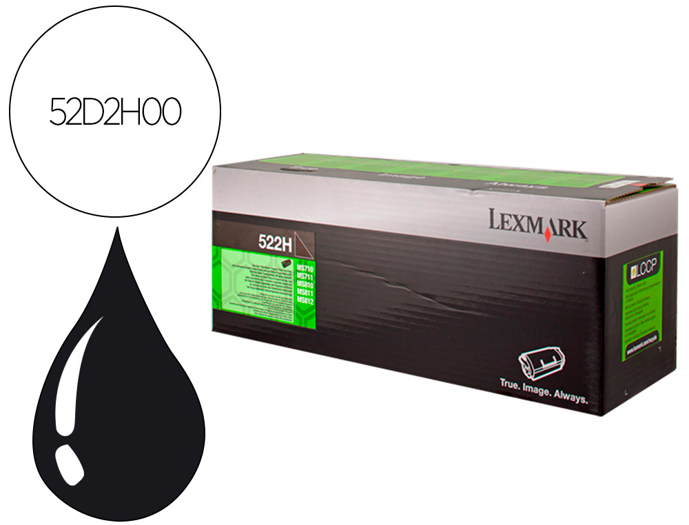 TONER LASER LEXMARK 522H PRETO