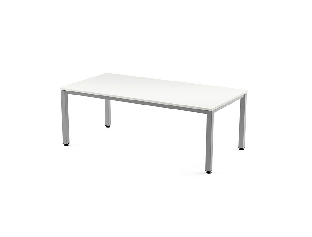 MESA DE ESCRITORIO ROCADA EXECUTIVE 2005AD04 ALUMINIO/BRANCO 200X100 CM
