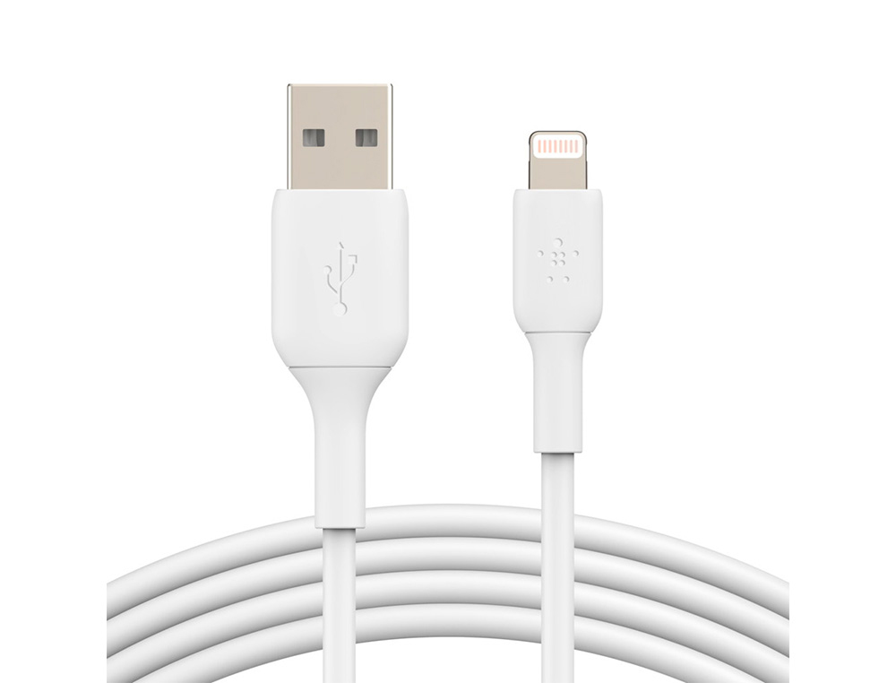 CABO LIGHTNING BELKIN CAA001BT2MWH A USB-A BOOST CHARGE COMPRIMENTO 2 M COR BRANCO
