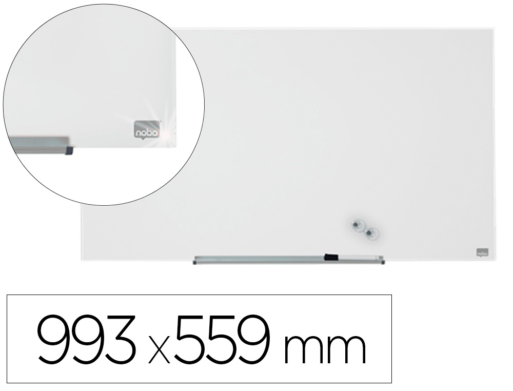 QUADRO BRANCO NOBO IMPRESSION PRO CRISTAL 45