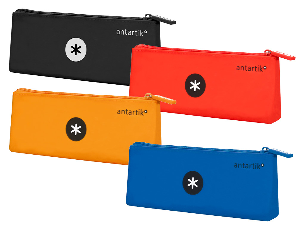 ESTOJO ESCOLAR ANTARTIK SILICONE TRIANGULAR CORES SORTIDAS INTENSAS