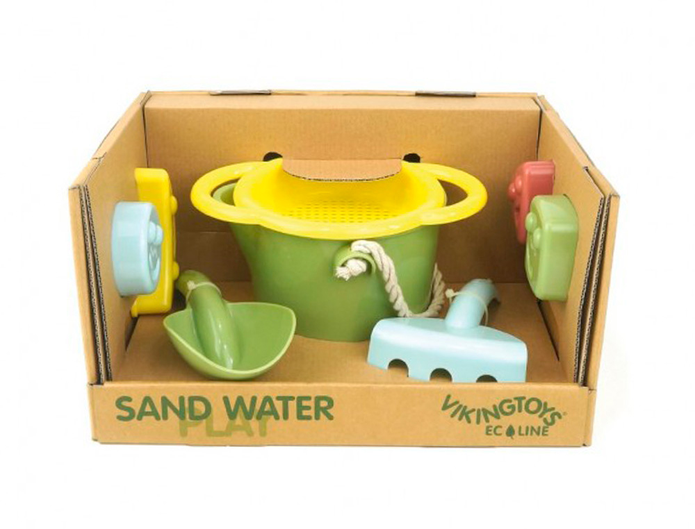 CONJUNTO DE PRAIA VIKINGTOYS ECOLINE ECOLOGICO E RECICLAVEL 7 PECAS