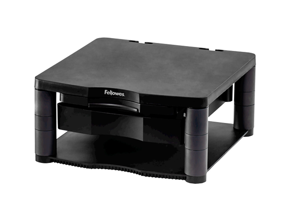 SUPORTE FELLOWES PARA MONITOR PLUS AJUSTAVEL EM 5 ALTURAS 64 MM A 165 MM ATE 36 KG COR GRAFITE 165X335X344 MM