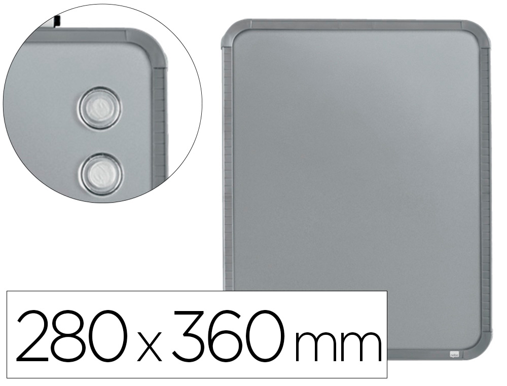QUADRO NOBO MAGNETICO PARA A CASA MOLDURA SLIM EM ACO PRATA 28X36 CM