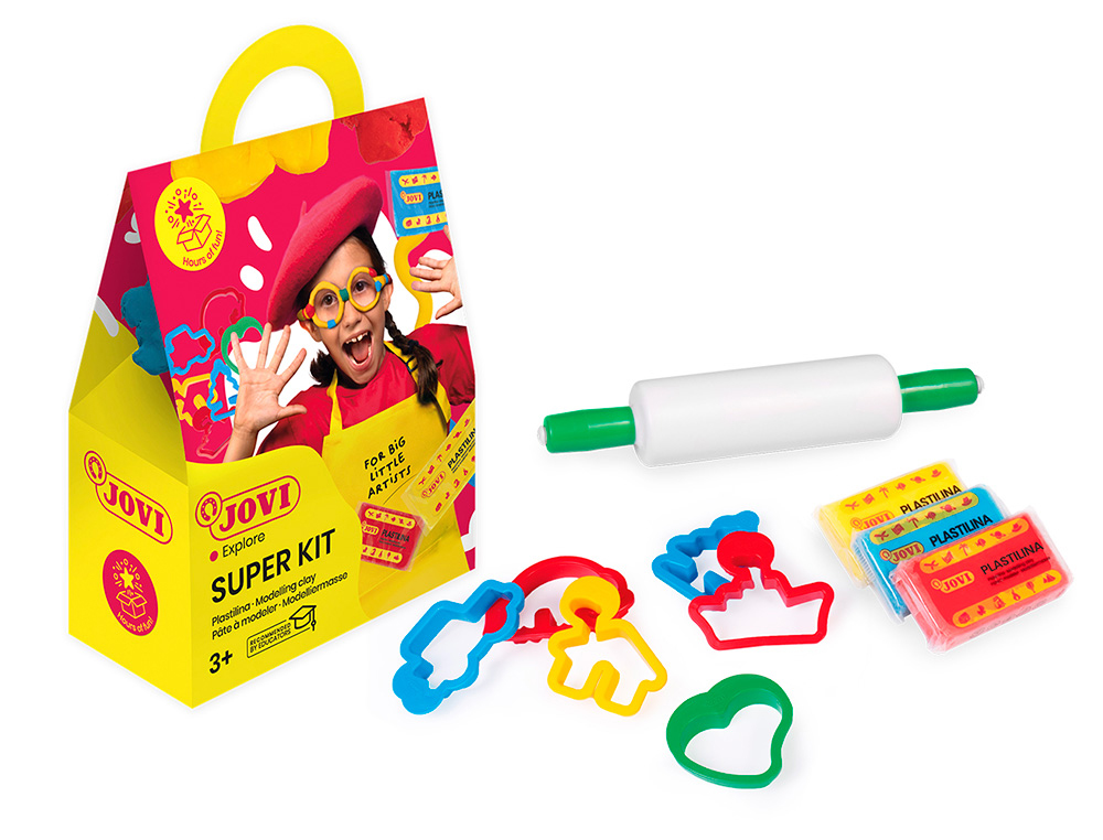 PINTURA A DEDOS JOVI PASTEL SUPER KIT 4 FRASCOS 35 ML + 20 MODELOS DESENHO