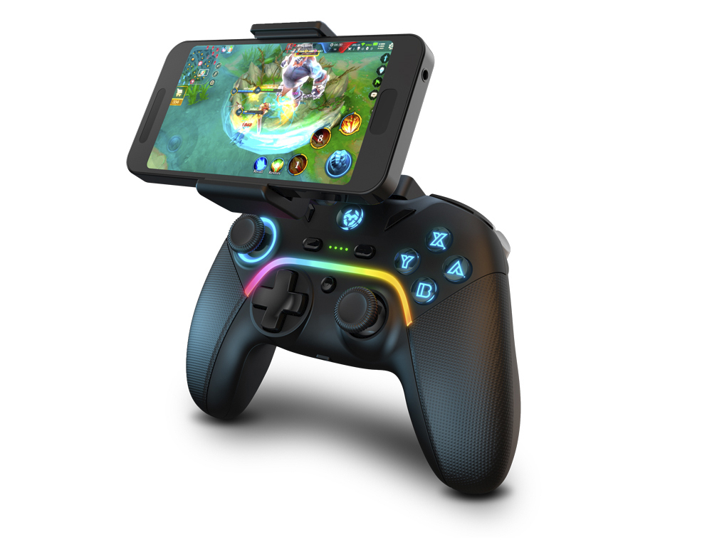 COMANDO PARA GAMEPAD KROM KAYROS SEM FIOS ILUMINACAO LED PC/SWITCH/ANDROID