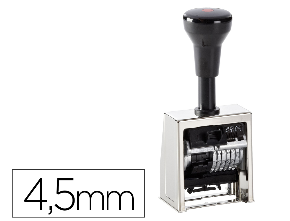 NUMERADOR AUTOMATICO REINER METALICO 6 DIGITOS ALTURA TIPO 4,5 MM