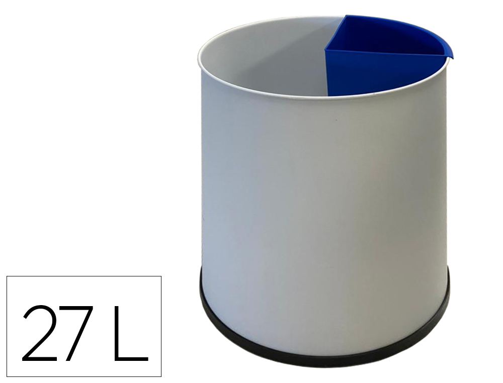 CESTO DE PAPEIS METALICO SIE PARA RECICLAGEM COM 1 DEPARTAMENTO EXTRAIVEL 27 LITROS 300X295 MM