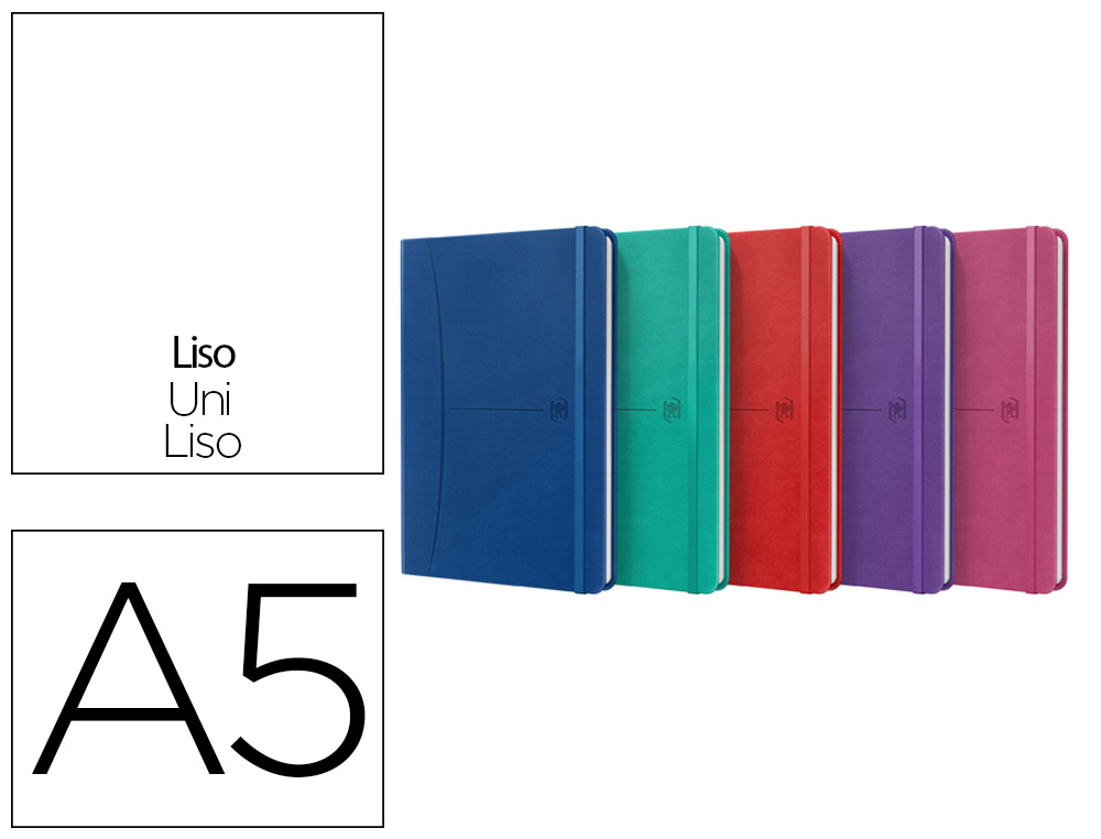 CADERNO OXFORD COZIDO CAPA EXTRADURA DIN A5 80 FOLHAS LISO CORES VIVAS SORTIDAS