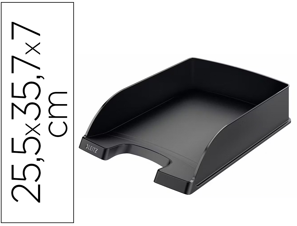 BANDEJA DE SECRETARIA PLASTICO LEITZ RECYCLE PRETO 255X357X70 MM