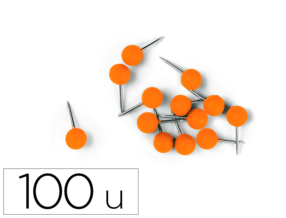 ALFINETE DE SINALIZACAO NOBO 6 X 13 MM LARANJA CAIXA DE 100 UNIDADES