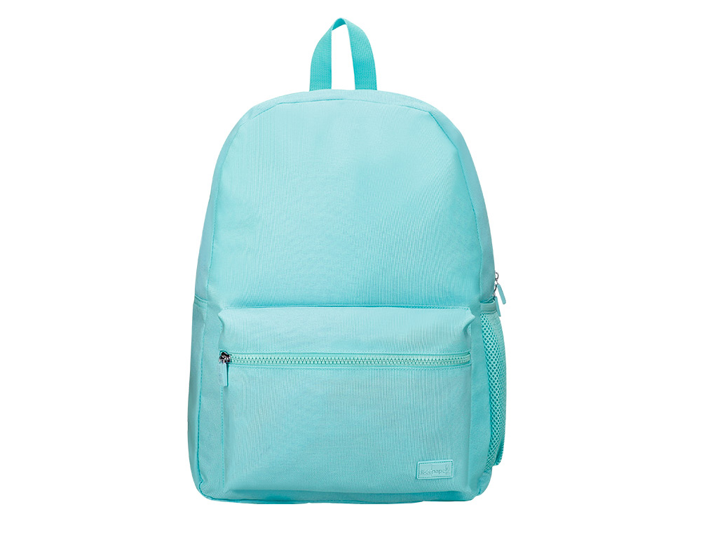 MOCHILA ESCOLAR LIDERPAPEL BOLSO LATERAL ELASTICO COR AZUL CELESTE 400X125X300 MM