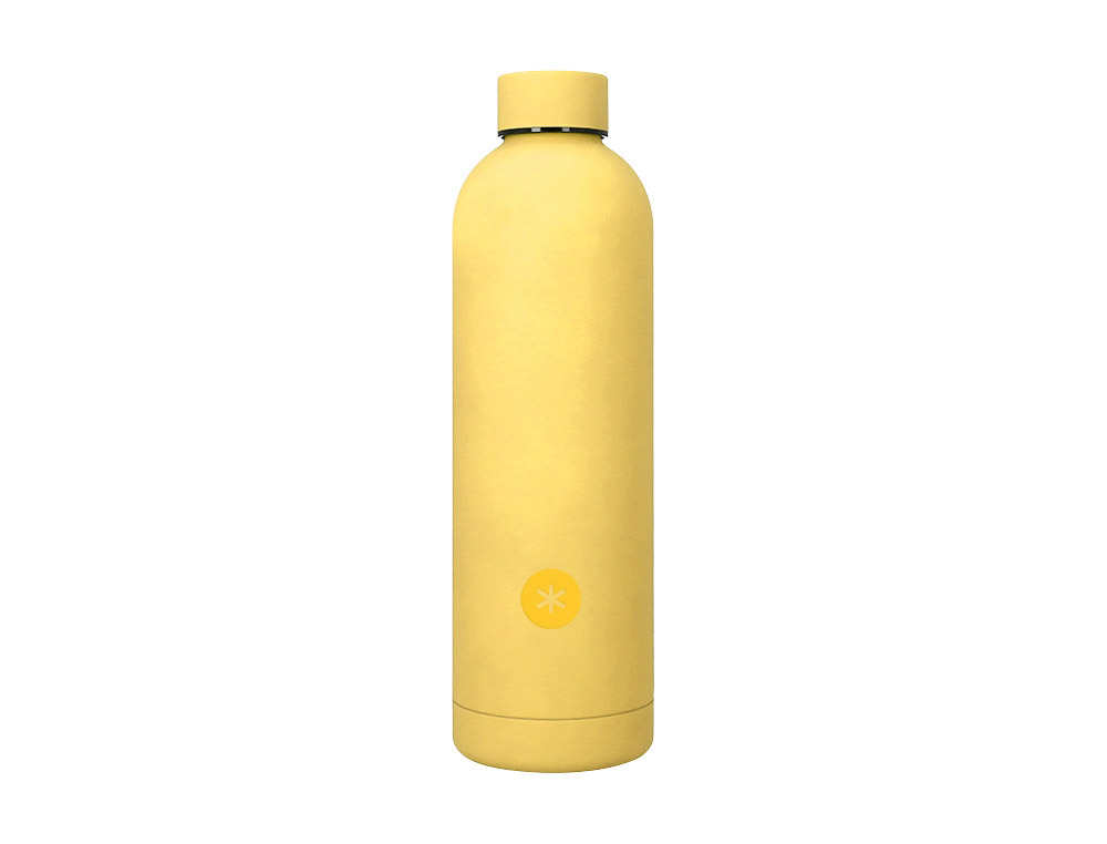 GARRAFA ANTARTIK ISOTERMICA ACO INOXIDAVEL LIVRE DE BPA COR AMARELO 750 ML