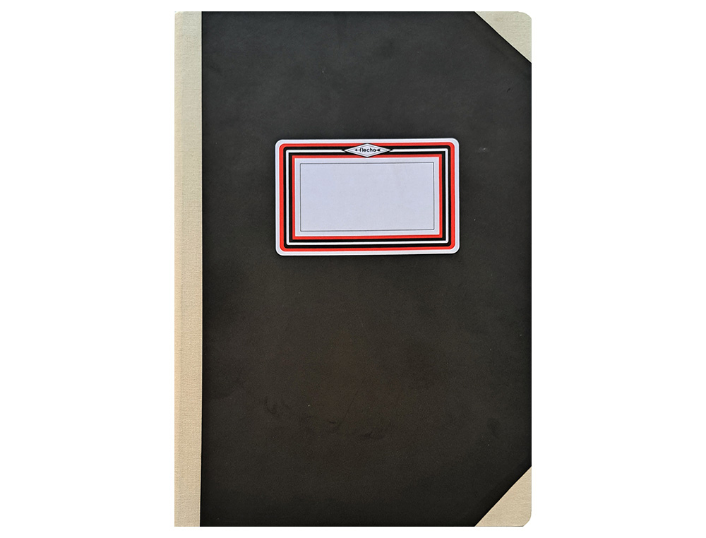 LIVRO FLECHA ALMACO A6 LISO 100 FLS PRETO