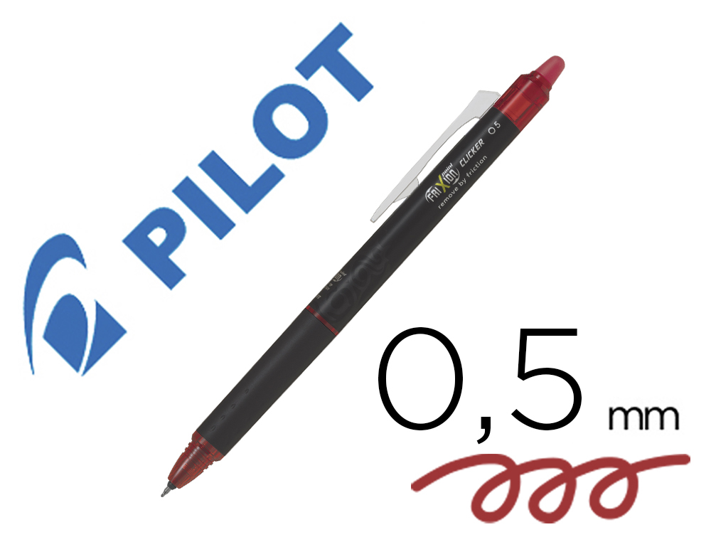 ESFEROGRAFICA PILOT FRIXION POINT CLICKER APAGAVEL 0,5 MM VERMELHO