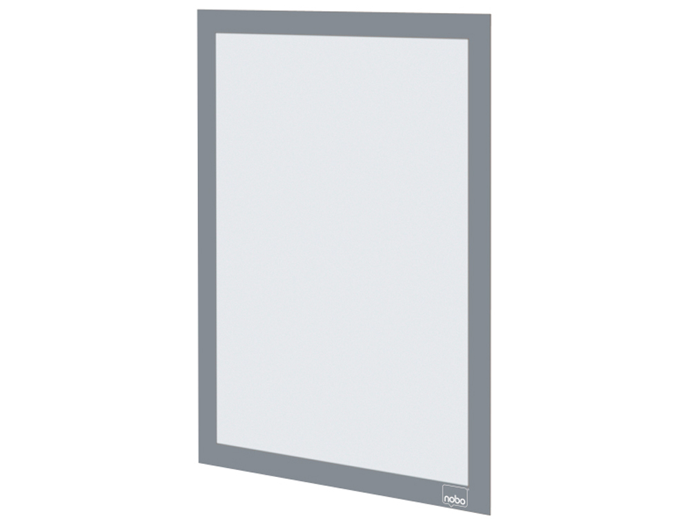 MOLDURA PORTA ANUNCIOS NOBO DIN A4 MOLDURA MAGNETICA AUTO ADESIVA COR PRATA PACK DE 2 UNIDADES