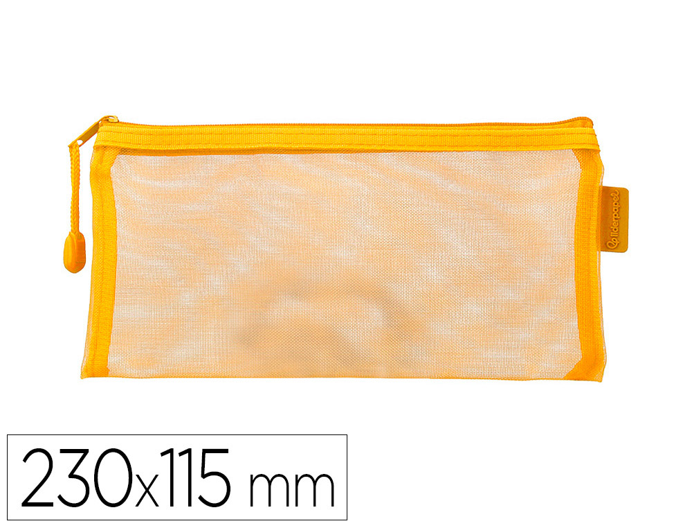 BOLSA COM FECHO DE CORRER LIDERPAPEL POLIESTER TRANSPIRAVEL MULTIUSOS TICKET 230X115 MM AMARELO