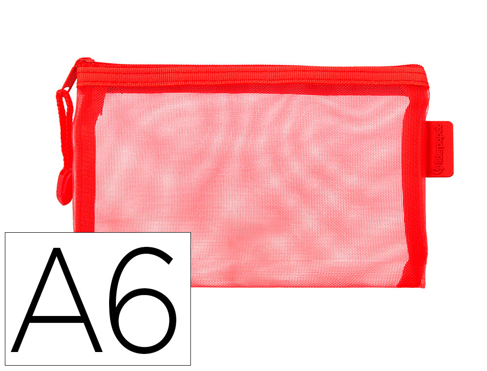 BOLSA COM FECHO DE CORRER LIDERPAPEL POLIESTER TRANSPIRAVEL MULTIUSOS DIN A6 CINZA