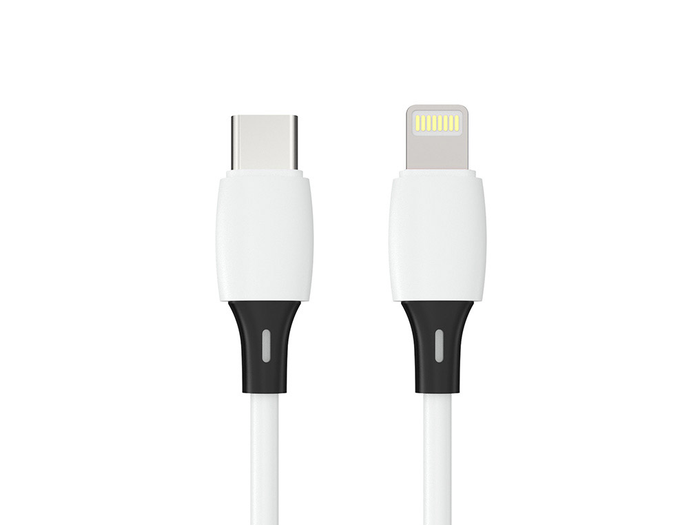 CABO USB-C A APPLE Q-CONNECT PVC COMPRIMENTO 2M BRANCO