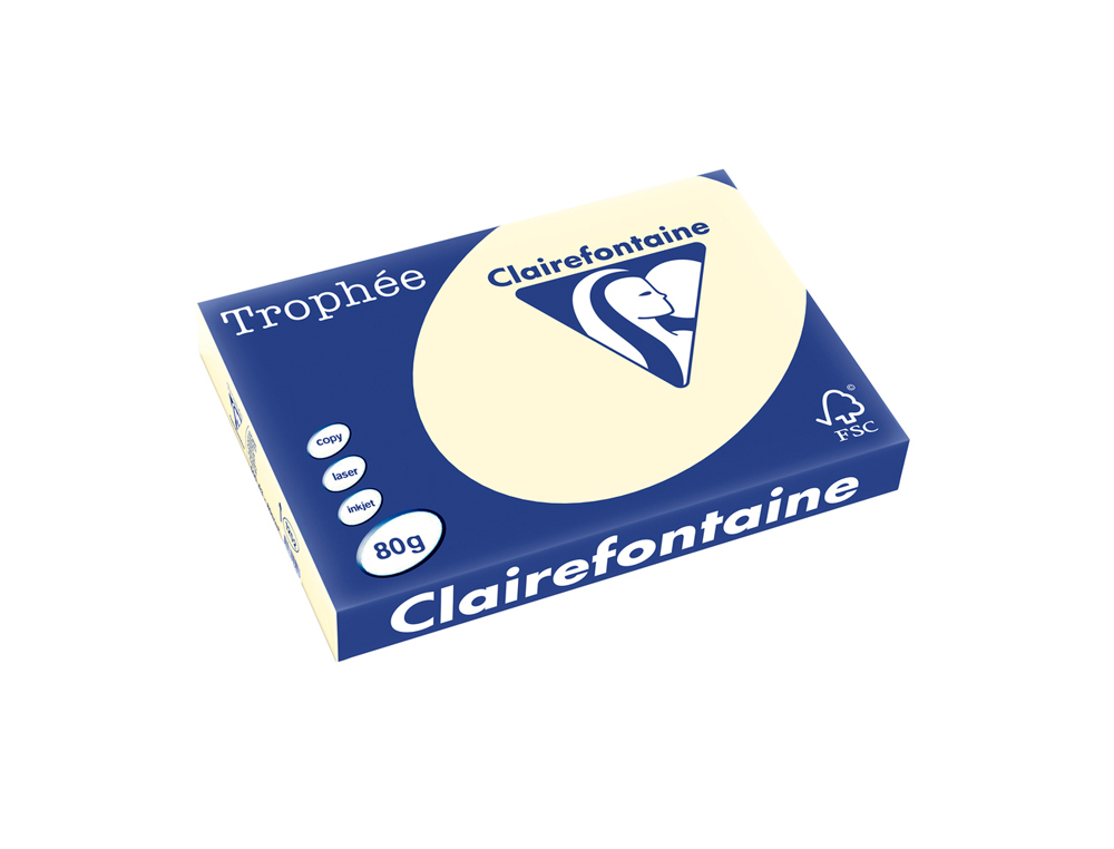 PAPEL COR TROPHEE A3 80 GR CREME PASTEL EMBALAGEM DE 500 FOLHAS
