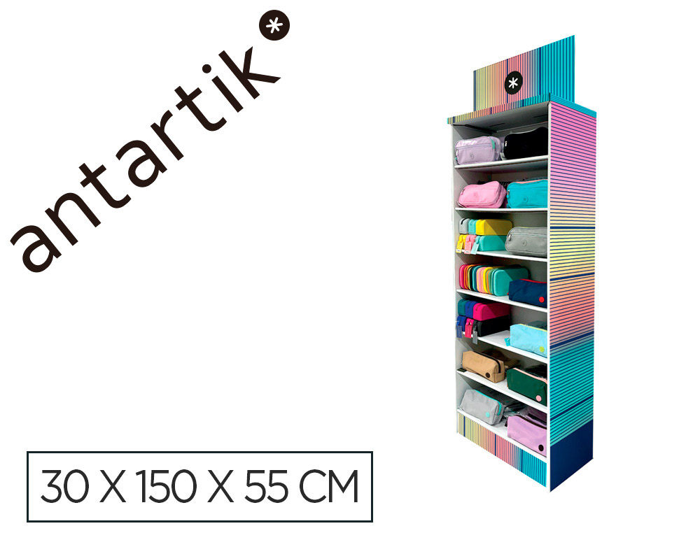 ESTOJOS ANTARTIK EXPOSITOR DE CHAO CARTAO COM 105 UNIDADES SORTIDAS 30X150X55 CM
