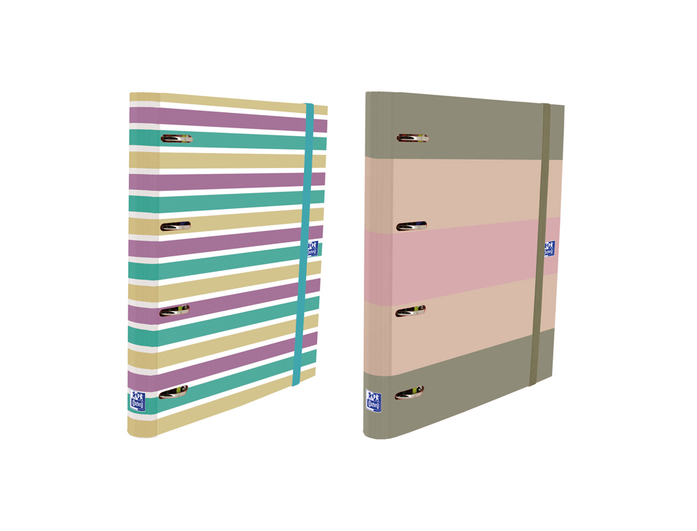 PASTA 4 ANEIS OXFORD EUROPEANBINDER CAPA EXTRA DURA DIN A4 + RECARGA 120 FOLHAS