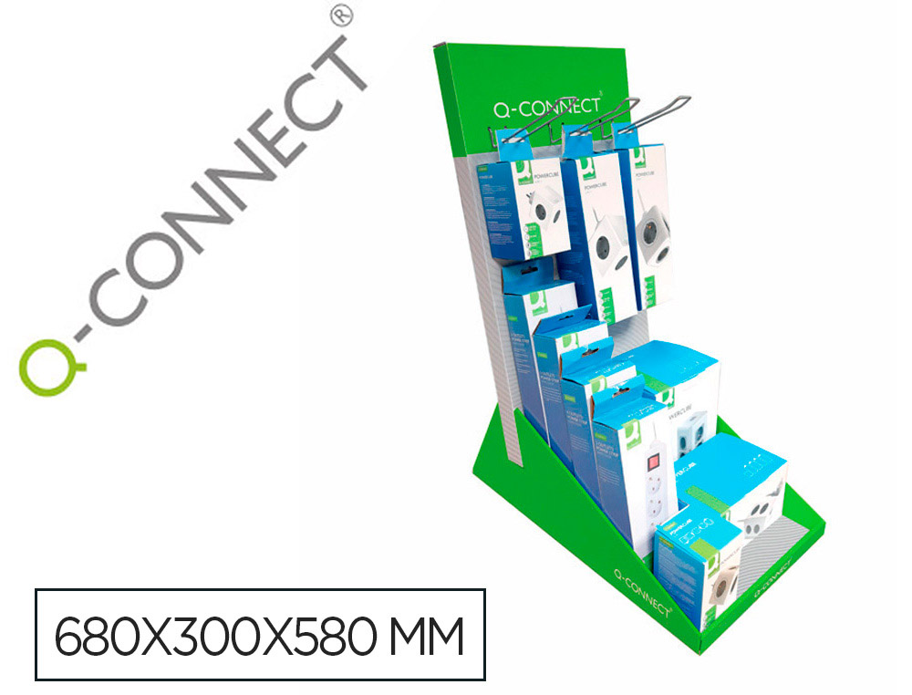 EXTENSAO Q-CONNECT EXPOSITOR DE SECRETARIA COM 10 UNIDADES SORTIDAS 680X300X580 MM